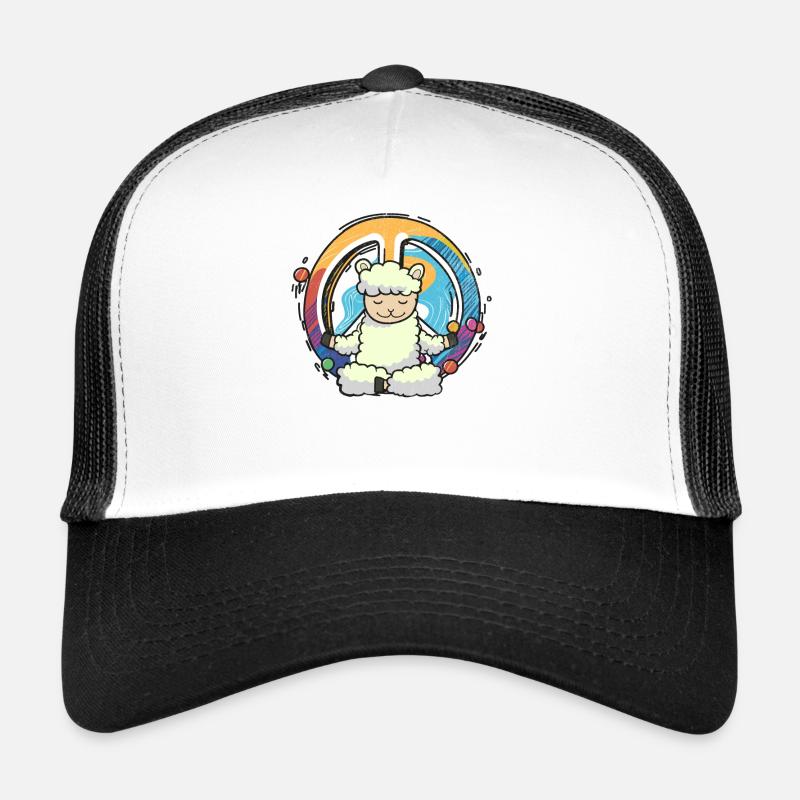 Hippie Schaf Friedenszeichen Yoga Lamm Hippies Tier Trucker Cap