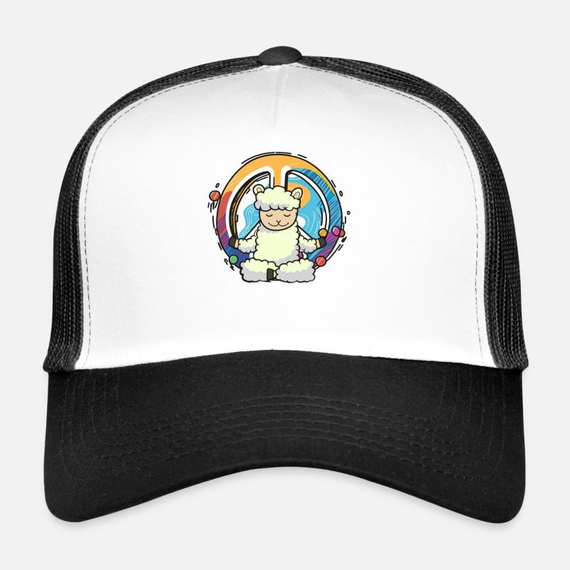 Hippie Schaf Friedenszeichen Yoga Lamm Hippies Cool Trucker Cap