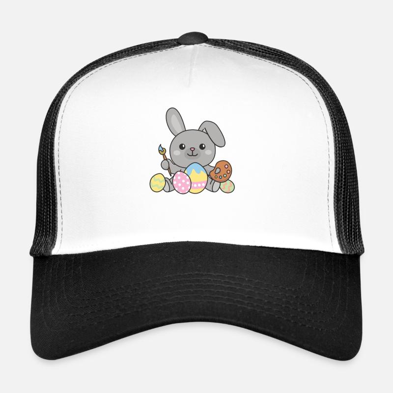 joyeuse Pâques lapin doux Pâques avec œufs de Pâques Casquette trucker 