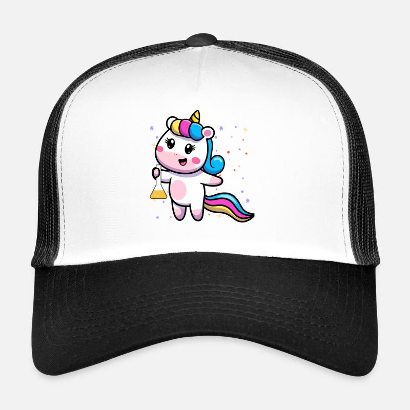 Kawaii Unicorn Science – Cute Rainbow Magic Trucker Cap
