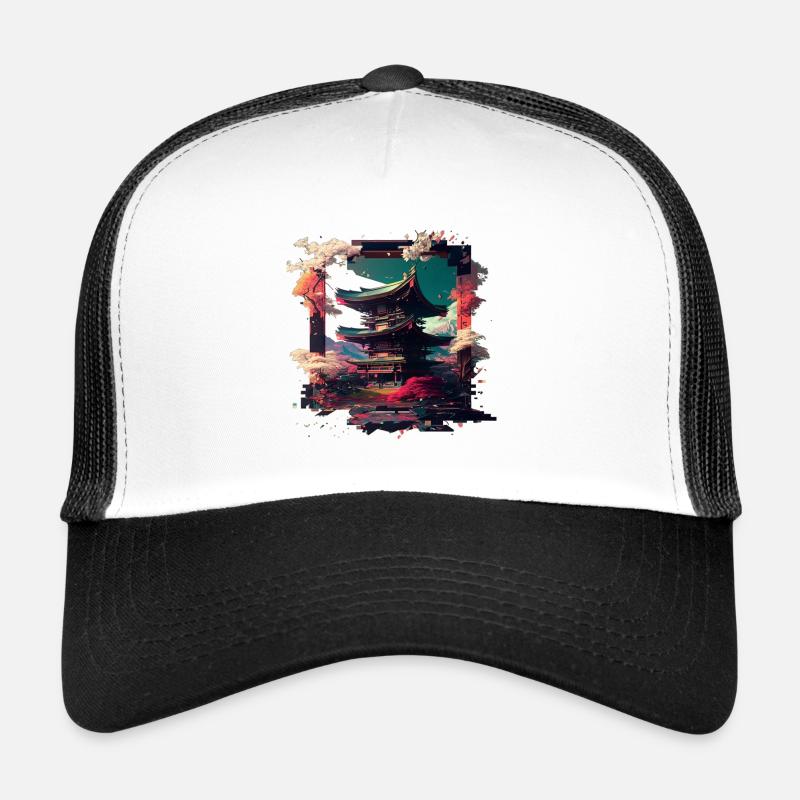 Bâtiment japonais de tranquillité Casquette trucker 