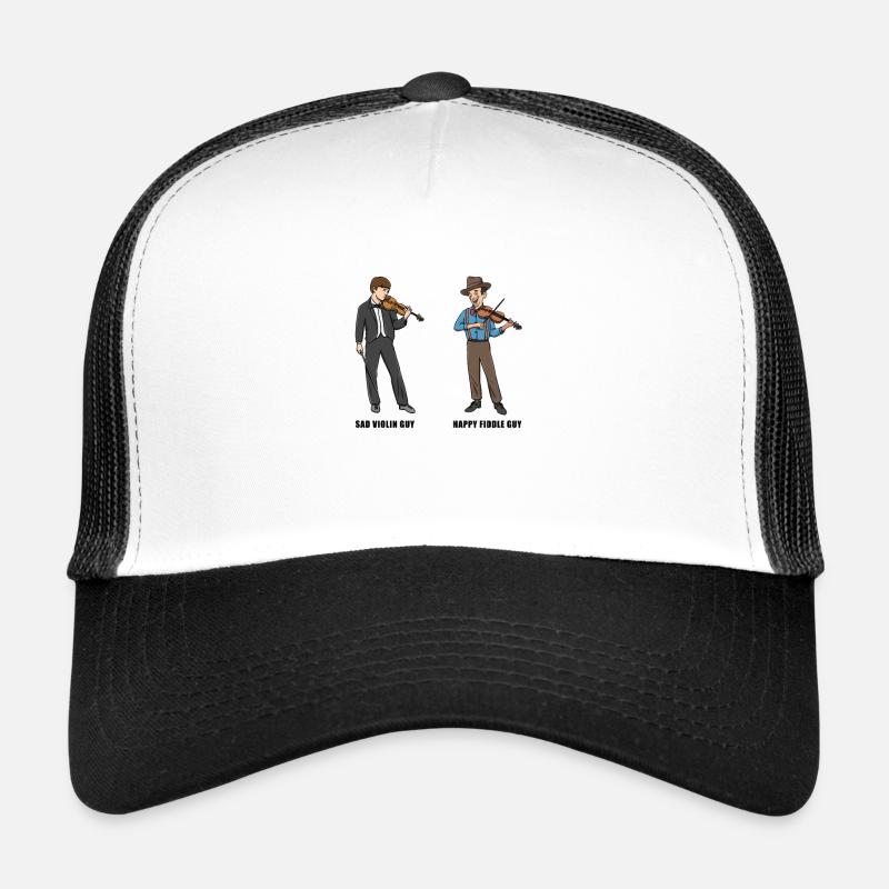 Witziges Bluegrass-Musiker-Design - Trucker Cap - Weiß/Schwarz