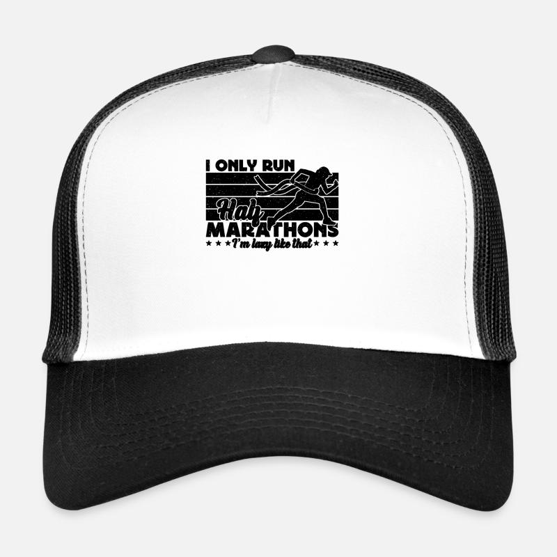 Je ne cours que des semi-marathons Retro Running Marathoner Casquette trucker 