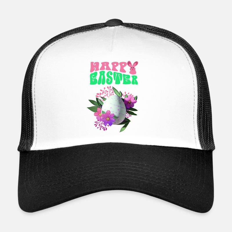 Joyeuses fleurs de Pâques oeuf de Pâques Casquette trucker 