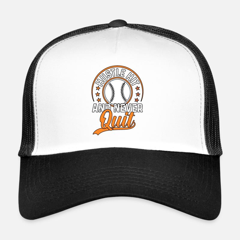 Hustle Hit et n’abandonnez jamais le baseball Casquette trucker 