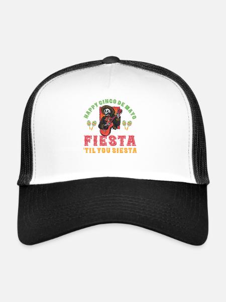 Drôle Cinco De Mayo Citation Love Mexico Party - Casquette trucker  - blanc/noir - Devant