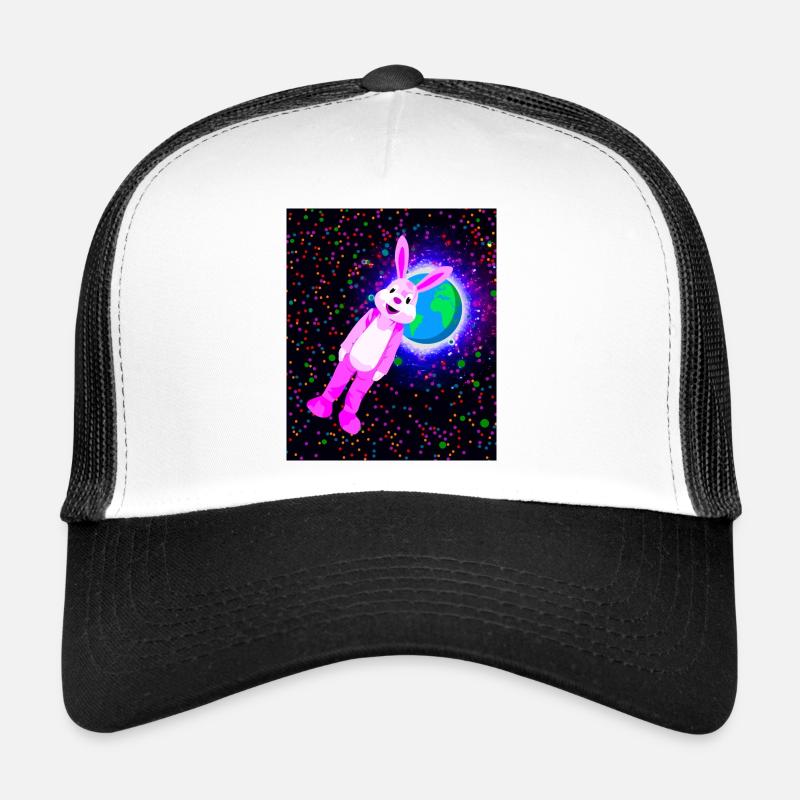 Lapin rose dans l’espace Casquette trucker 