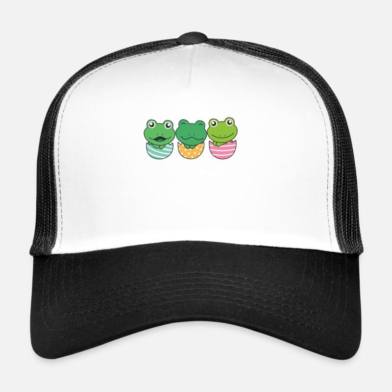 grenouilles douces à Pâques avec œufs de Pâques grenouille Casquette trucker 