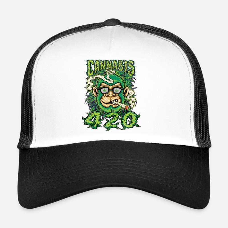 MARIHUANA 420 CANNABIS WEED HANF SMOKER DESIGN Trucker Cap