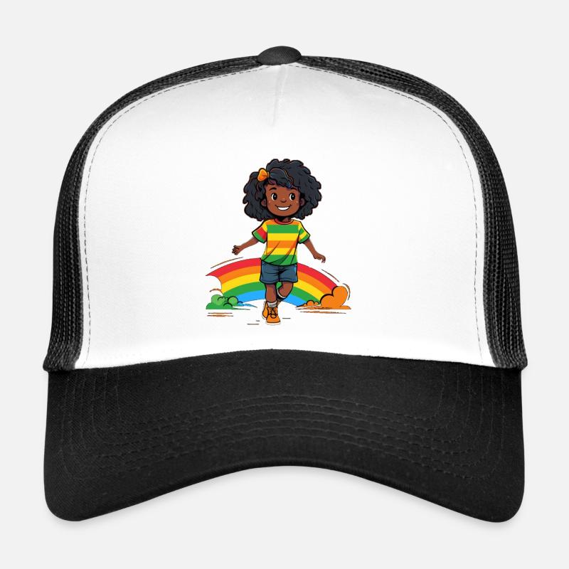 Vibrant Rainbow Kids Design Casquette trucker 