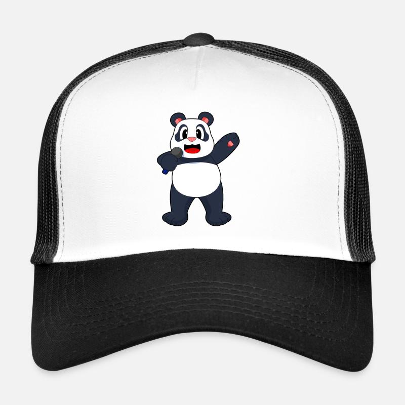 Panda Singer Microphone Casquette trucker 