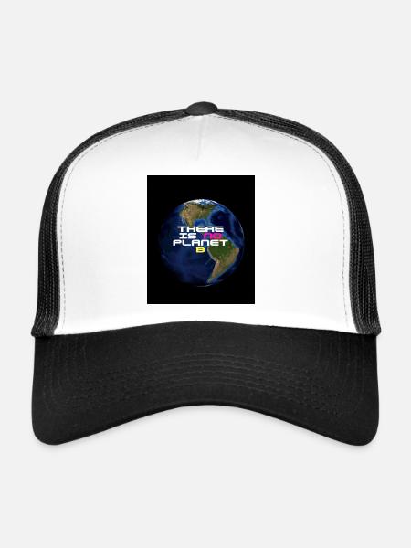 There is no planet B - Casquette trucker  - blanc/noir - Devant