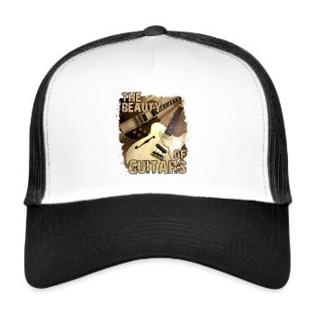 The Beauty Of Guitars - Trucker Cap - white/black - Front