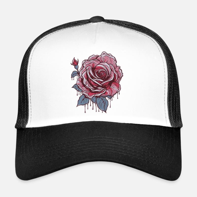 Red Rose Trucker Cap