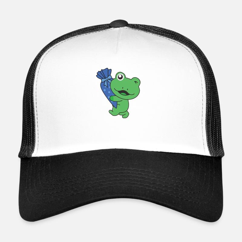 Bye bye Kindergarten Hello School Frog Casquette trucker 