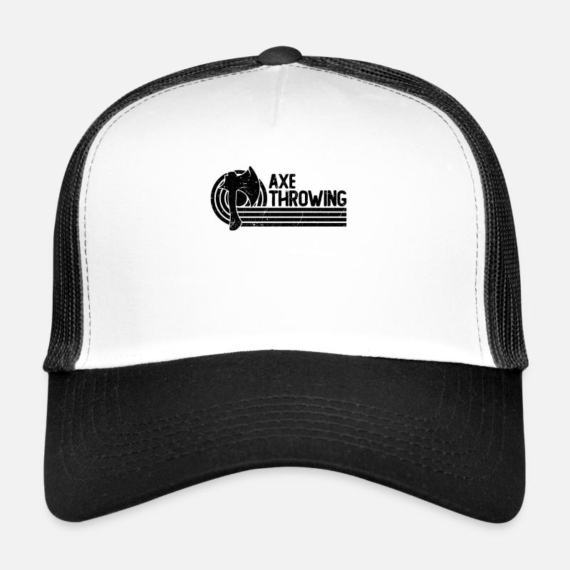 Lancer de hache Rétro Double Ax Bullseye Lanceur de hache Casquette trucker 