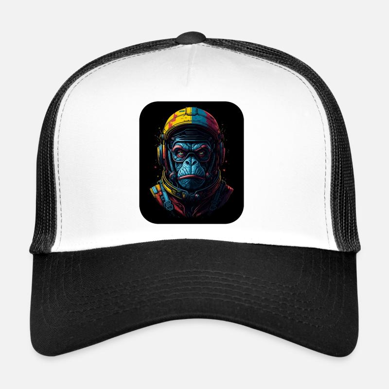 Space Monkey | Combinaison spatiale APE | Voyage spatial de singe Casquette trucker 