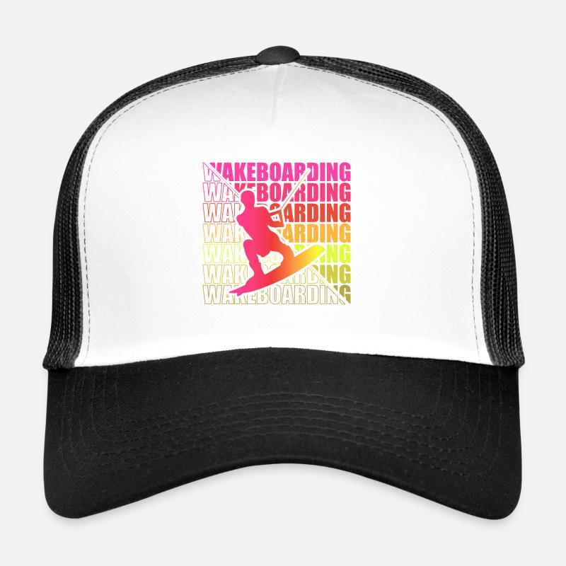 Wakeboard Wakeboarder Wakeboarding Freestyle DNA - Trucker Cap - Weiß/Schwarz