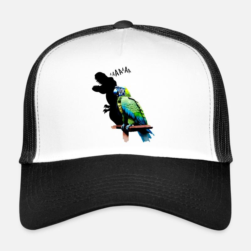 Drôle de perroquet T-Rex Ara bleu jaune Ara Casquette trucker 