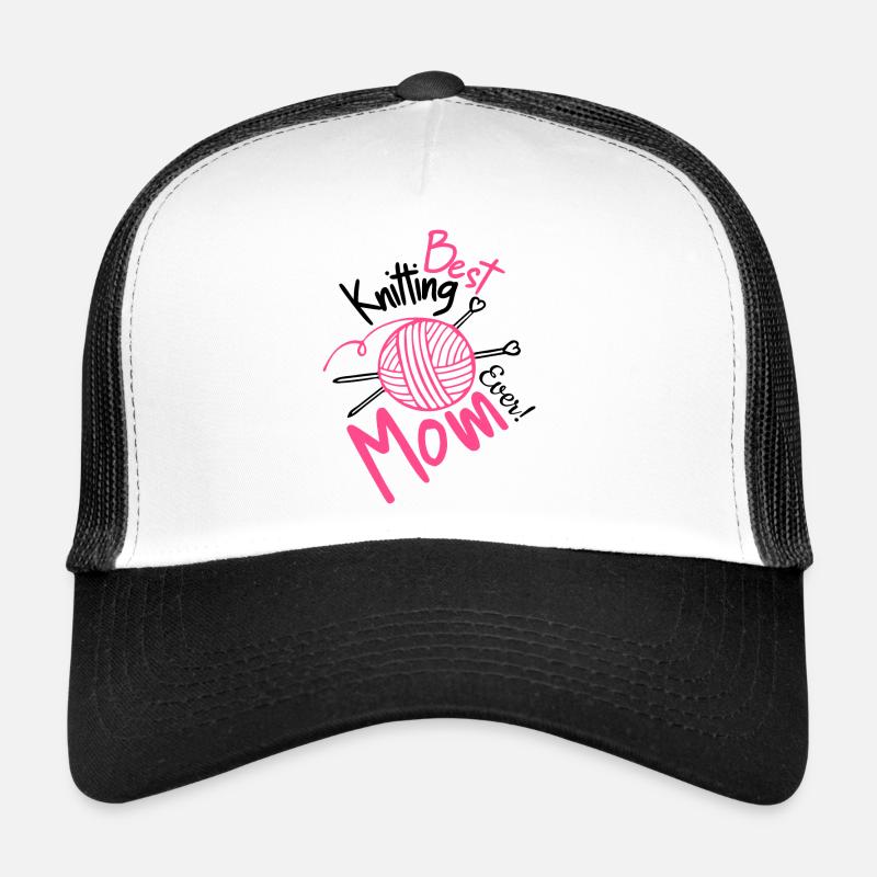 Beste Strickmutter aller Zeiten - Trucker Cap - Weiß/Schwarz