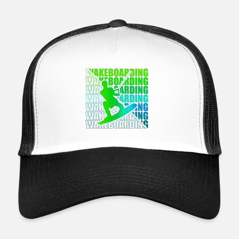 Wakeboard Wakeboarder Wakeboarding Freestyle DNA - Trucker Cap - Weiß/Schwarz