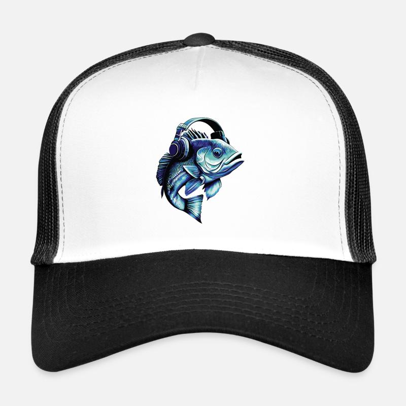 Pêchez avec des écouteurs Casquette trucker 