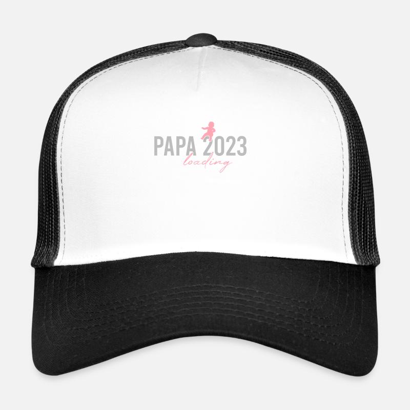 Papa 2023 loading - Trucker Cap - Weiß/Schwarz