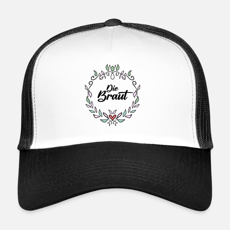 Braut Junggesellinnenabschied - Bride JGA - Trucker Cap - Weiß/Schwarz
