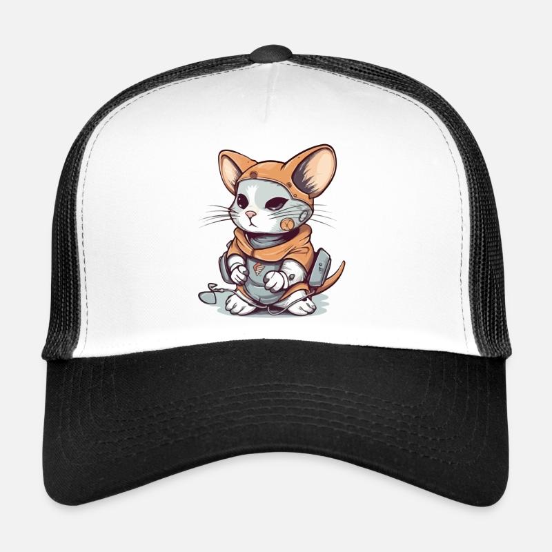 Le chat déguisé en souris Casquette trucker 