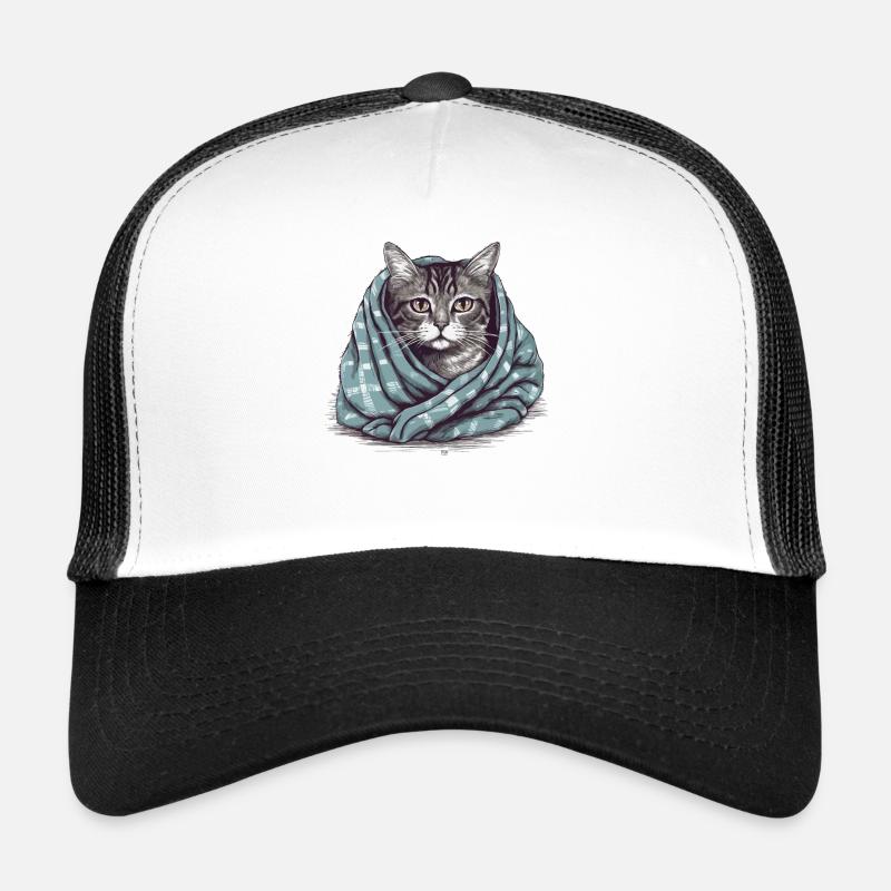 Katze in einer Decke Trucker Cap