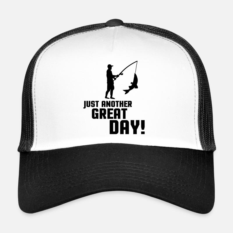 fishing another great day 001 - Trucker Cap - Weiß/Schwarz