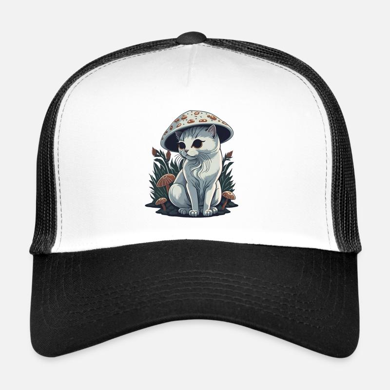 Chat champignon trippy Casquette trucker 