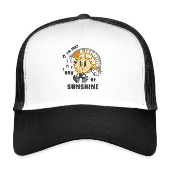 Je ne suis qu’un rayon de soleil effrayant - Casquette trucker  - blanc/noir - Devant