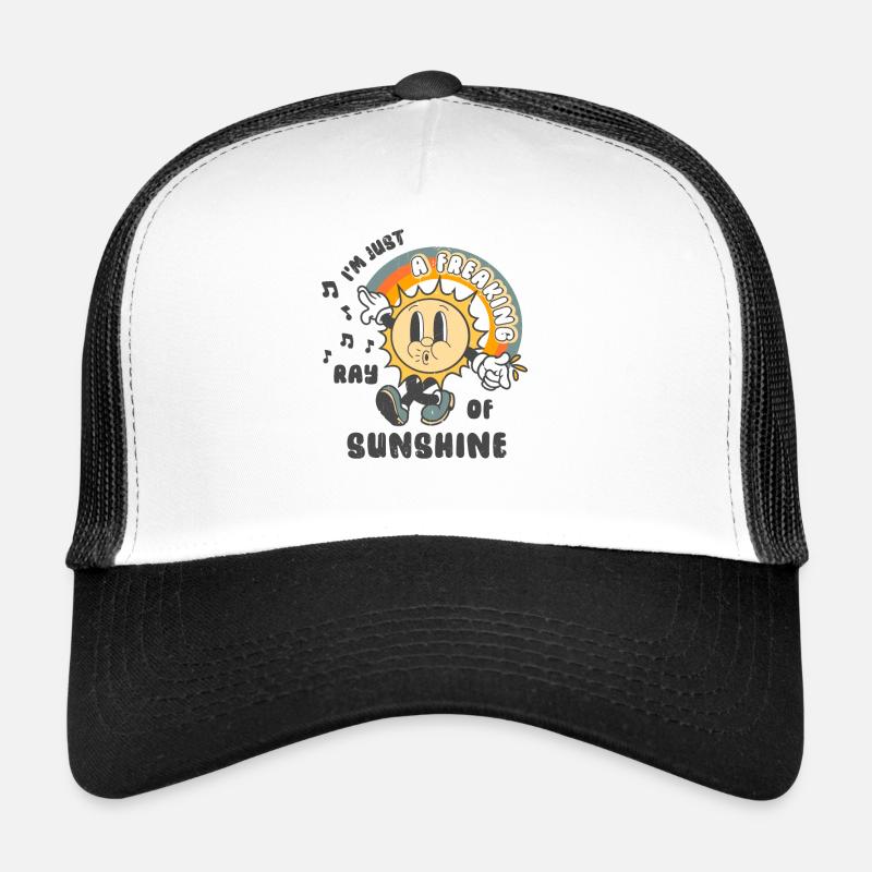 Je ne suis qu’un rayon de soleil effrayant - Casquette trucker  - blanc/noir