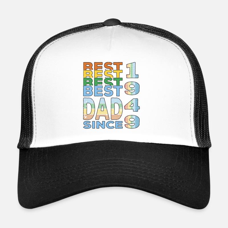 Bester Papa der Welt seit 1949 Vatertag - Trucker Cap - Weiß/Schwarz