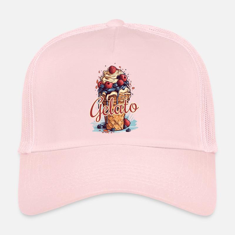 Gelato Crème glacée Crème glacée Crème glacée Casquette trucker