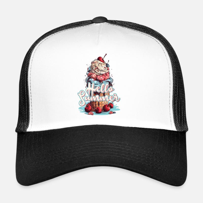 Hello Summer Eis Eiscreme Eisdiele Trucker Cap