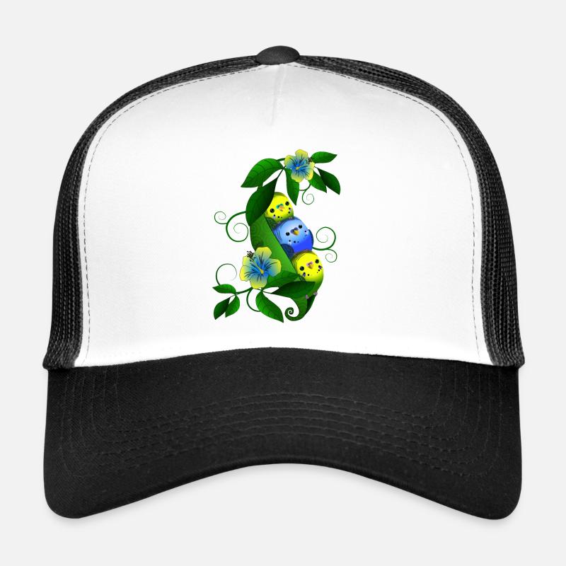Budgie in the pea - Trucker Cap - white/black