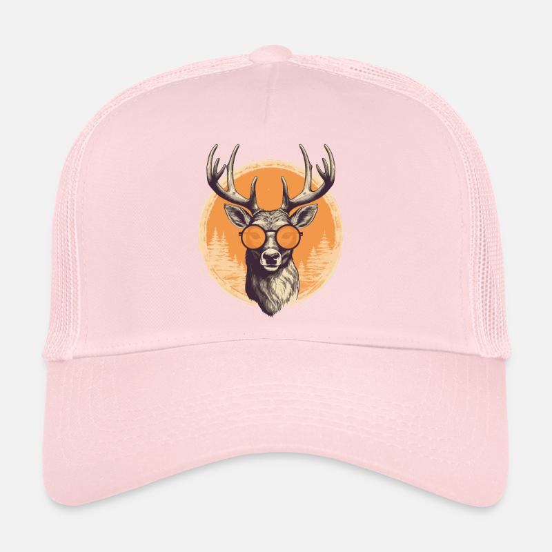 Deer Sunglasses Deer Red Deer Trucker Cap