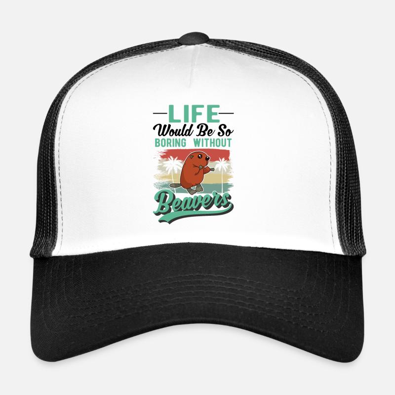 Beaver Gift Beaver Dam - Casquette trucker  - blanc/noir