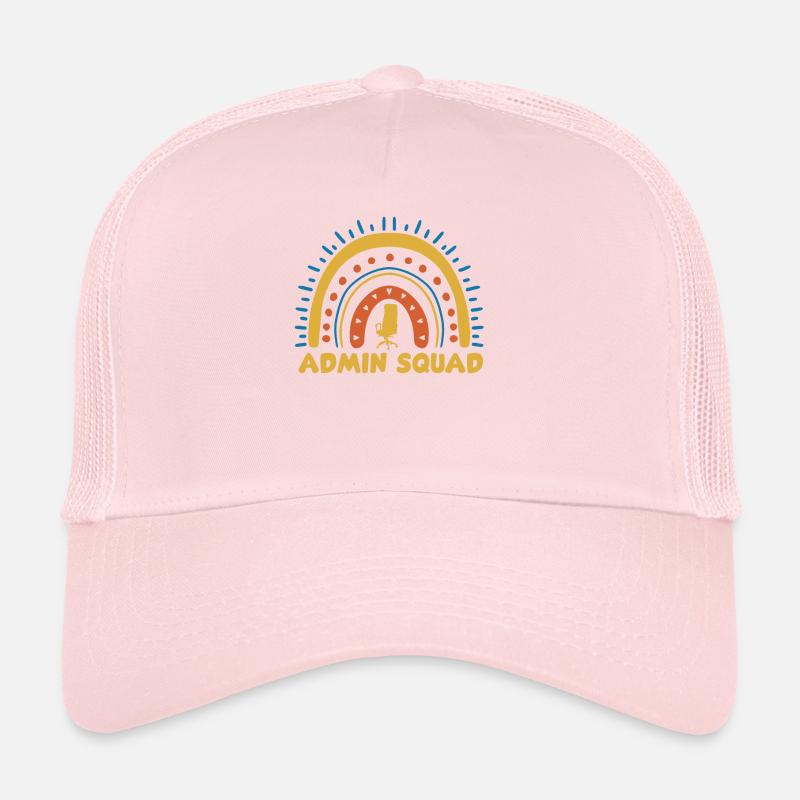 Admin Squad Boho Rainbow Outfit Administrativ Trucker Cap