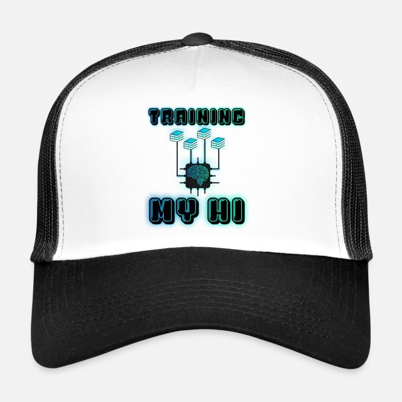 TRAINING MY HI (Menschliche Intelligenz) - Trucker Cap - Weiß/Schwarz