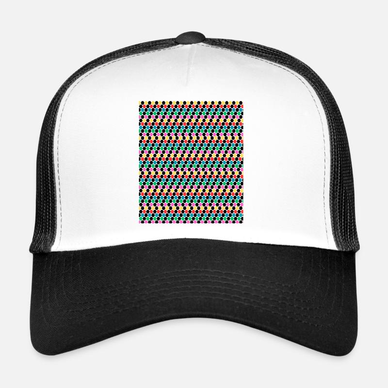 Rhombus pattern design - Trucker Cap - white/black