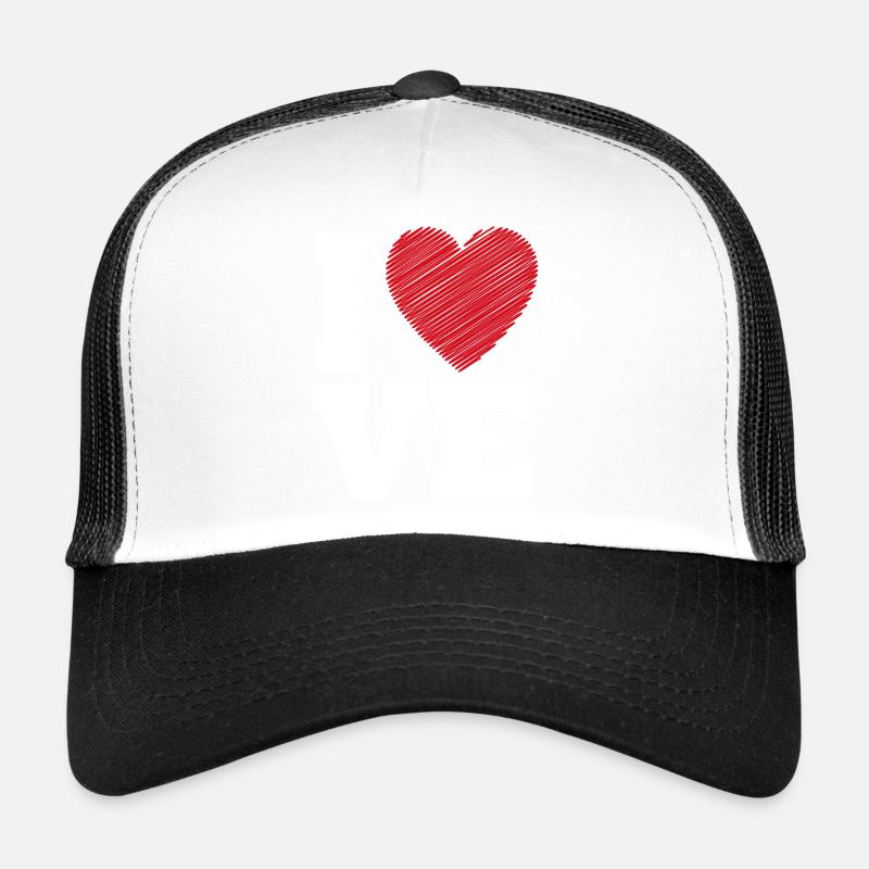 Typographie Love Heart pour la Saint-Valentin Casquette trucker 