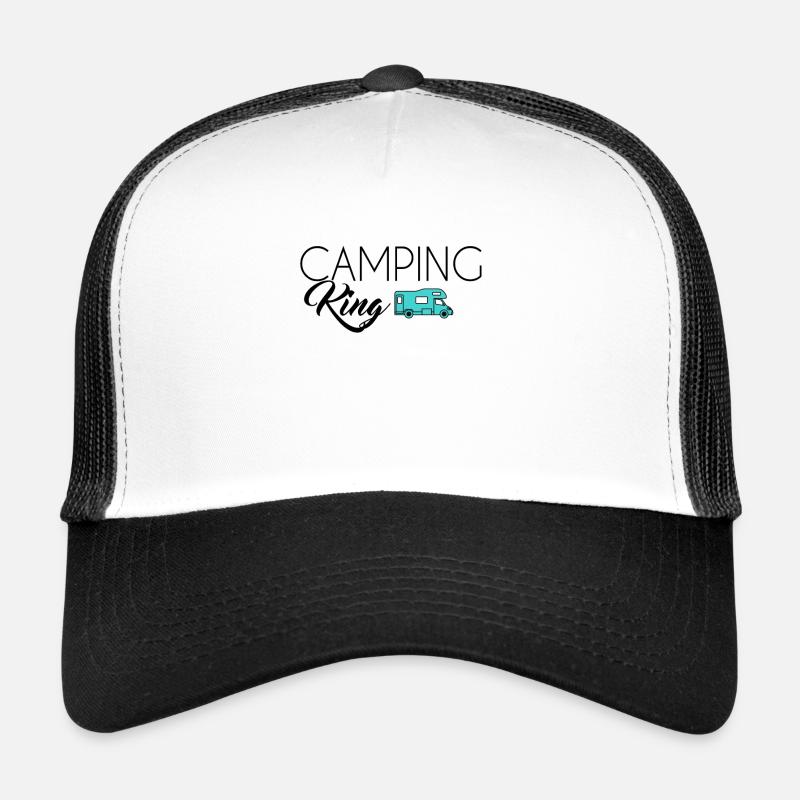 Camping King - Trucker Cap - Weiß/Schwarz
