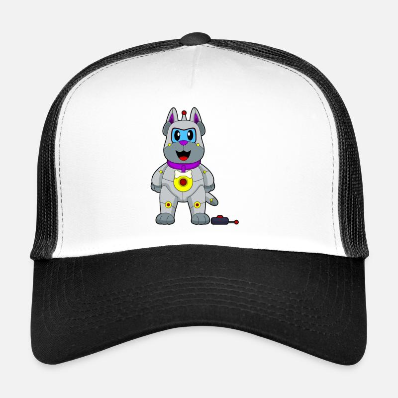 Hund Roboter - Trucker Cap - Weiß/Schwarz