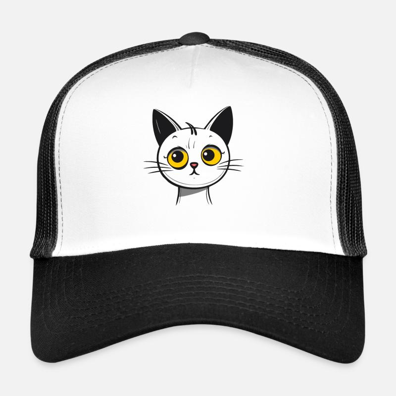 Chat de dessin animé mignon triste Casquette trucker 