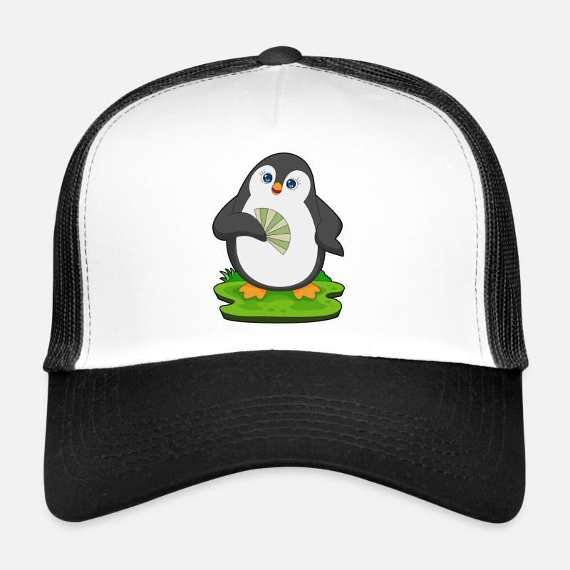 Pinguin Handventilator - Trucker Cap - Weiß/Schwarz