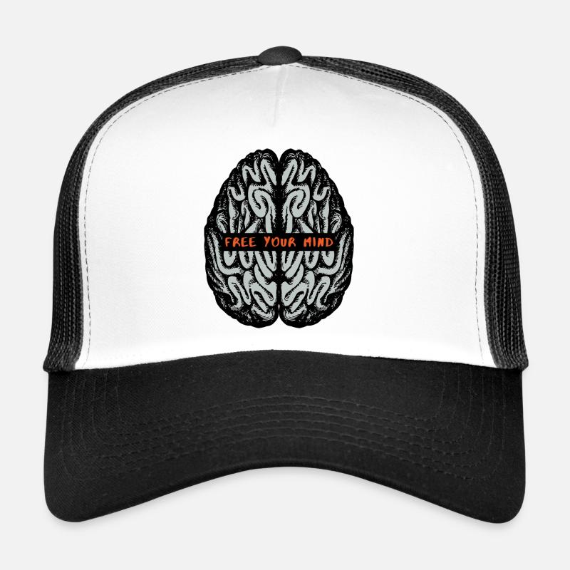 Free your mind! - Trucker Cap - Weiß/Schwarz