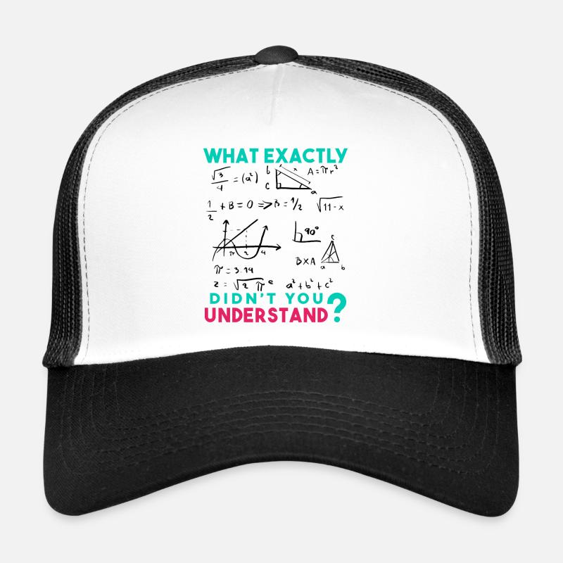 Mathe Formeln Scherz, Lustige Physik Sprüche - Trucker Cap - Weiß/Schwarz